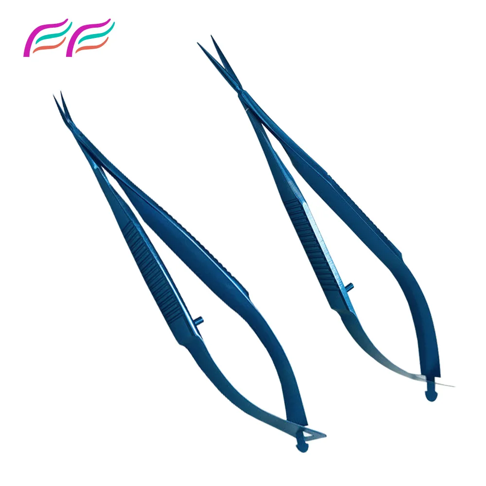 Micro Spring Scissors / Iris Curved Scissor / Castroviejo Corneal Scissor Micro Scissor by Bahasa Pro
