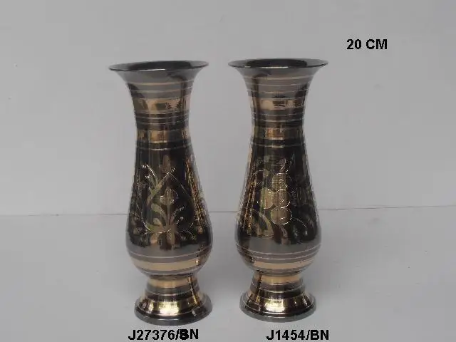 
Cast Brass Vase Mirror polished and painted 