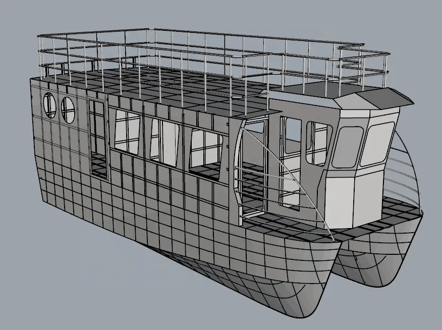 12m aluminum catamaran boat for 30--45 passengers and 2 tons cargo