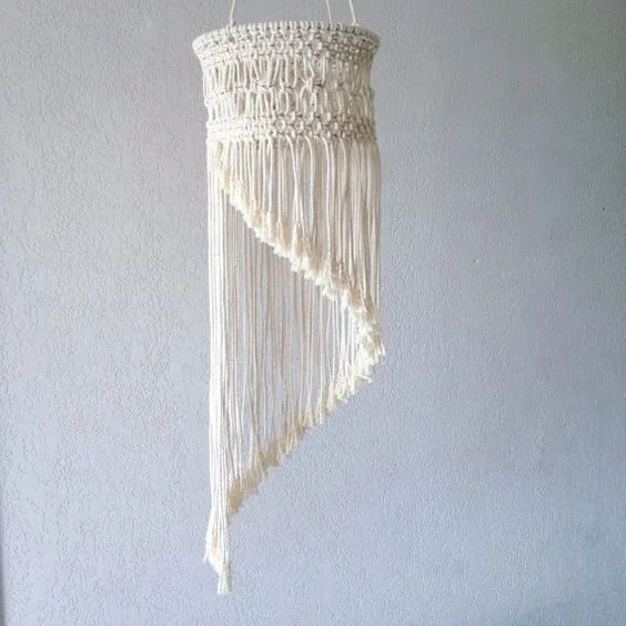 Cotton Rope Chandelier Lampshade based on Macrame Crochet Design Manufacturer Supplier from India
