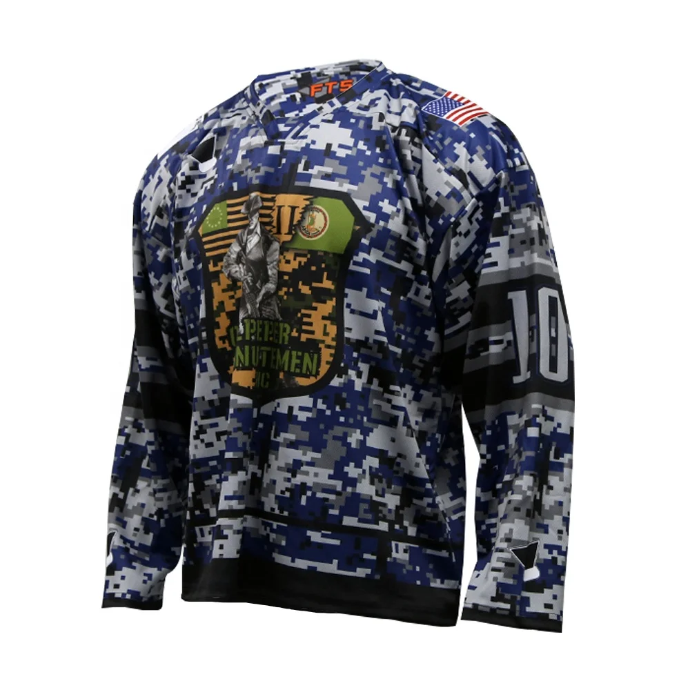 sublimated cut and sew ice jersey hockey blank