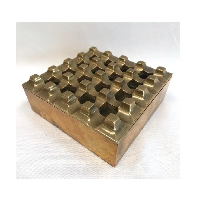 Astray Silver Plated Metal Ashtray With Lid Round Shape Unique Style Good Quality Low Price Customized Size Ashtray for Bar