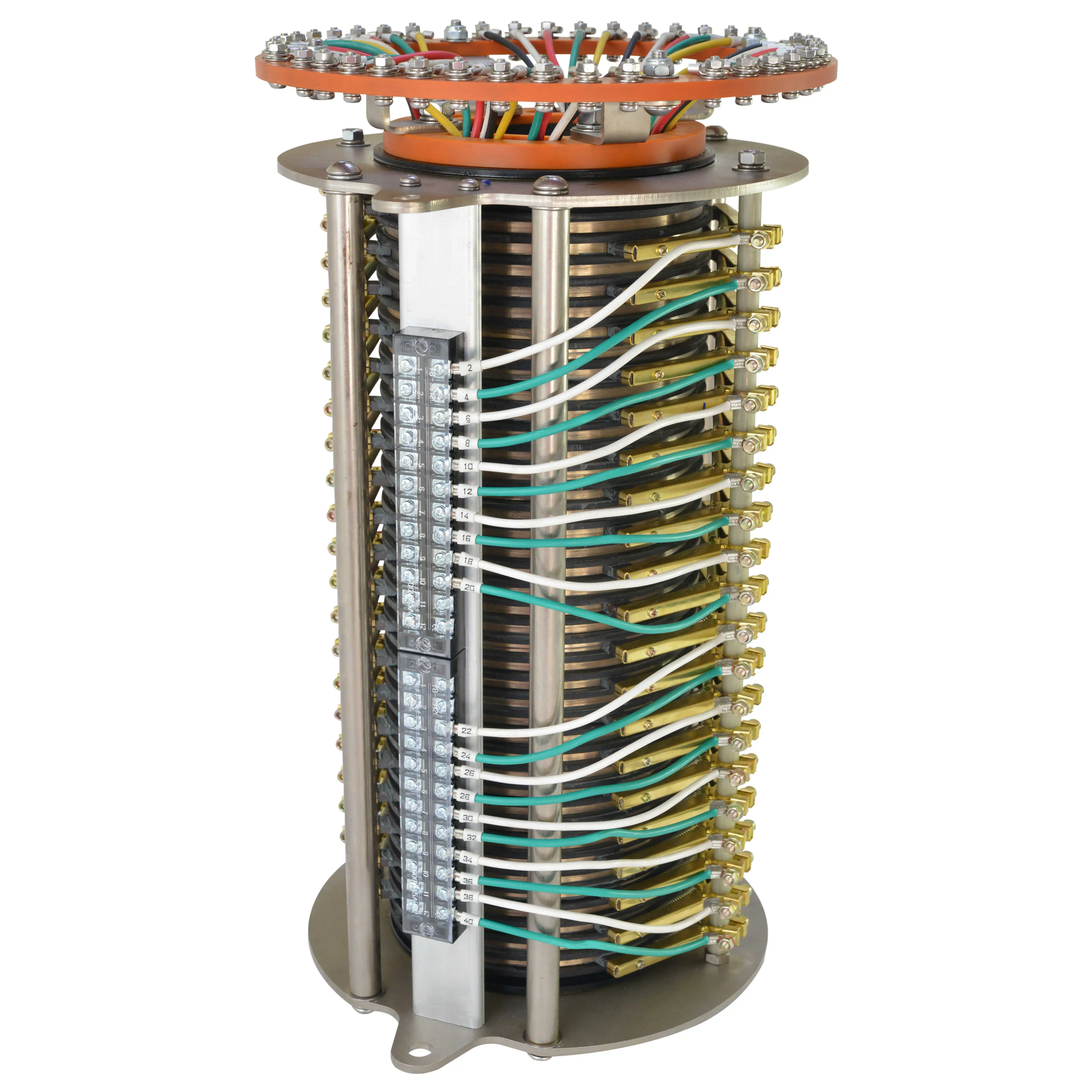 1000V mA-800A 1-400 circuits through hole slip ring/rotary joint for liquids/hydraulic