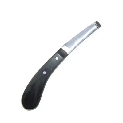 High Quality Stainless Steel Veterinary Instruments Left Right Hoof Trimming Knife with Wooden Handle Cattle Horse Hoof Knife