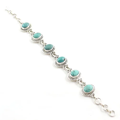 Hot Selling Turquoise 925 Sterling Silver Bracelet
