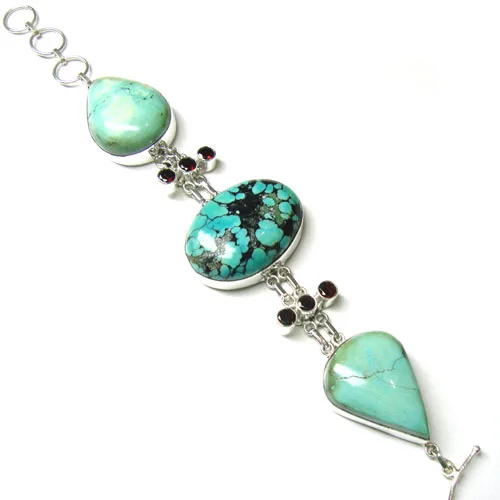 Hot Selling Turquoise 925 Sterling Silver Bracelet