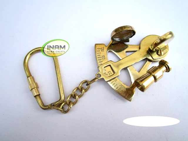 Extreme quality, Handmade Nautical Beautiful and designer brass sextant Key chain