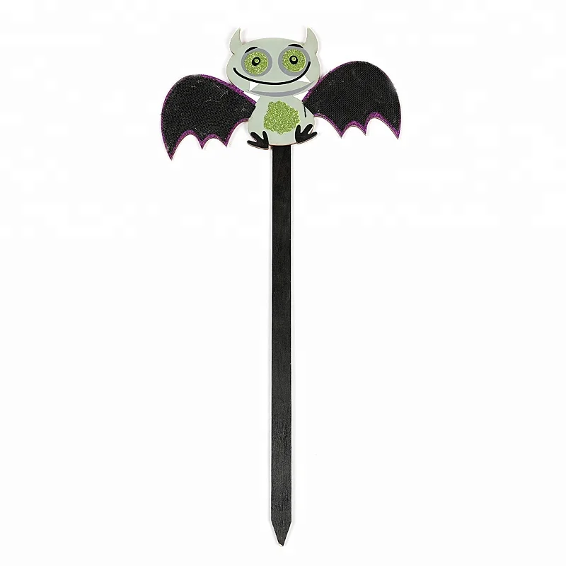 Крылья летучей мыши форма баннер черный деревянный двор Кола Гирлянда украшение на Хэллоуин