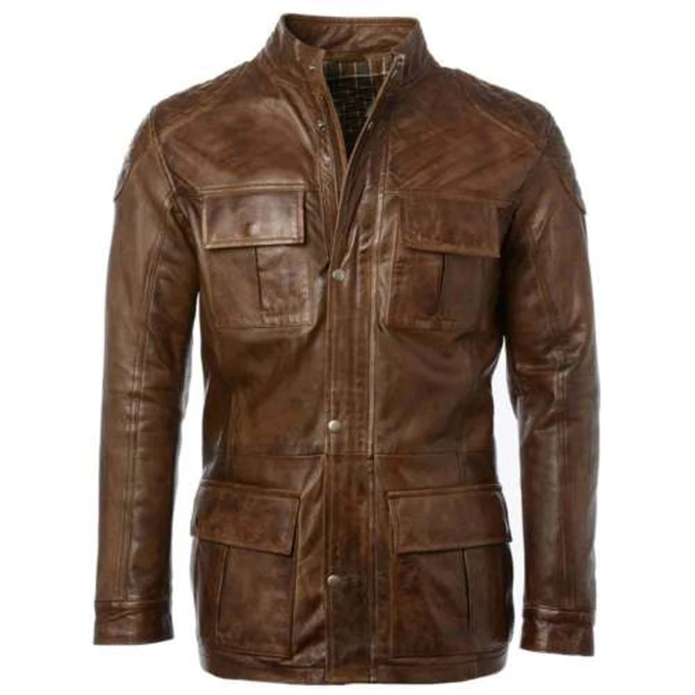 Warm And Comfortable Genuine Cowhide sheep goat Leather jacket Mens leather Jackets Winter Clothing