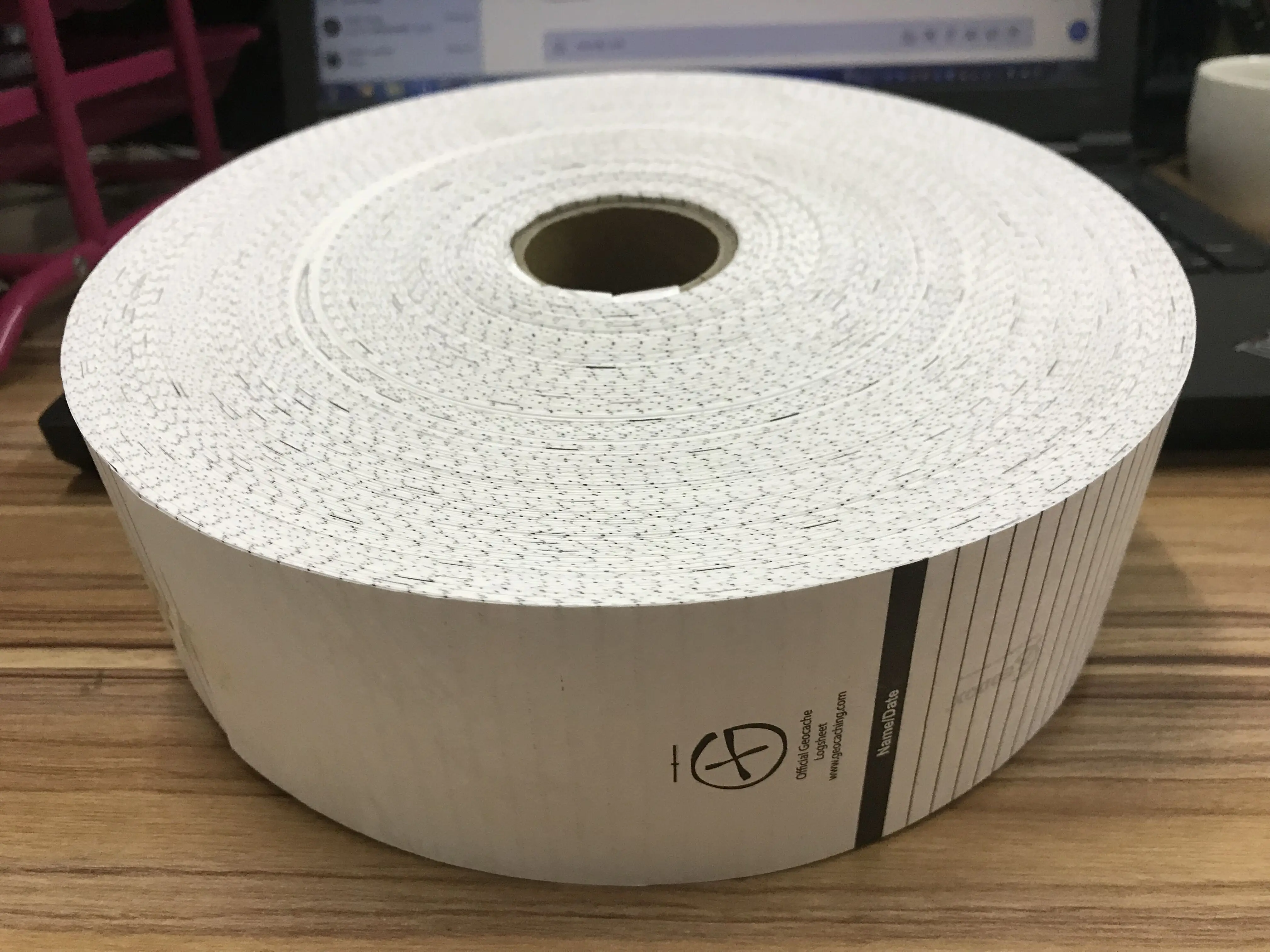 Custom different sizes waterproof logsheet  logroll logbook nano log strips for geocaching stash container