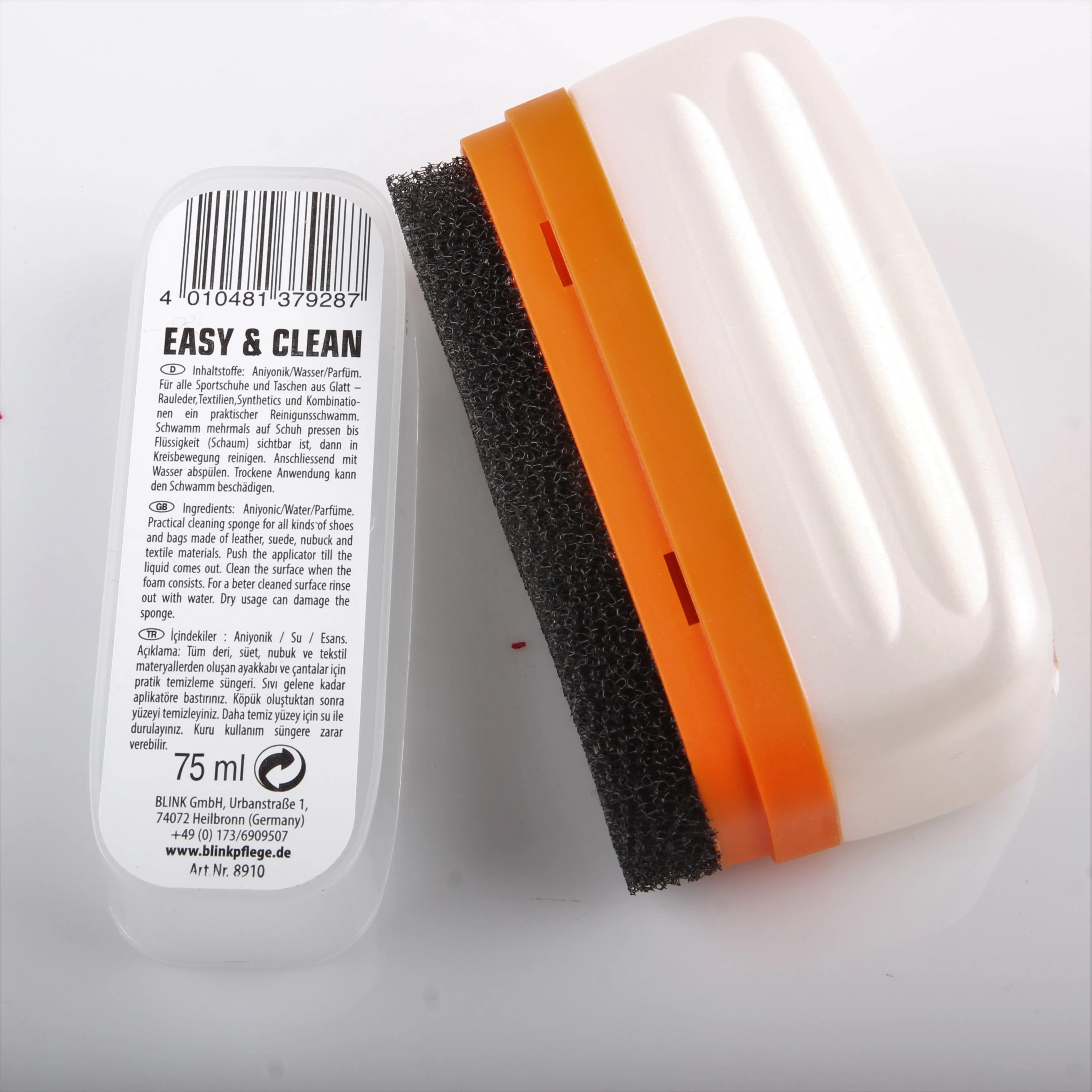 EASY& CLEAN FOR LEATHER- NUBUCK - SNEAKER AND BAGS CLEANS ALL KIND OF DIRT AND STAIN POWERFUL LOTION CLEANING