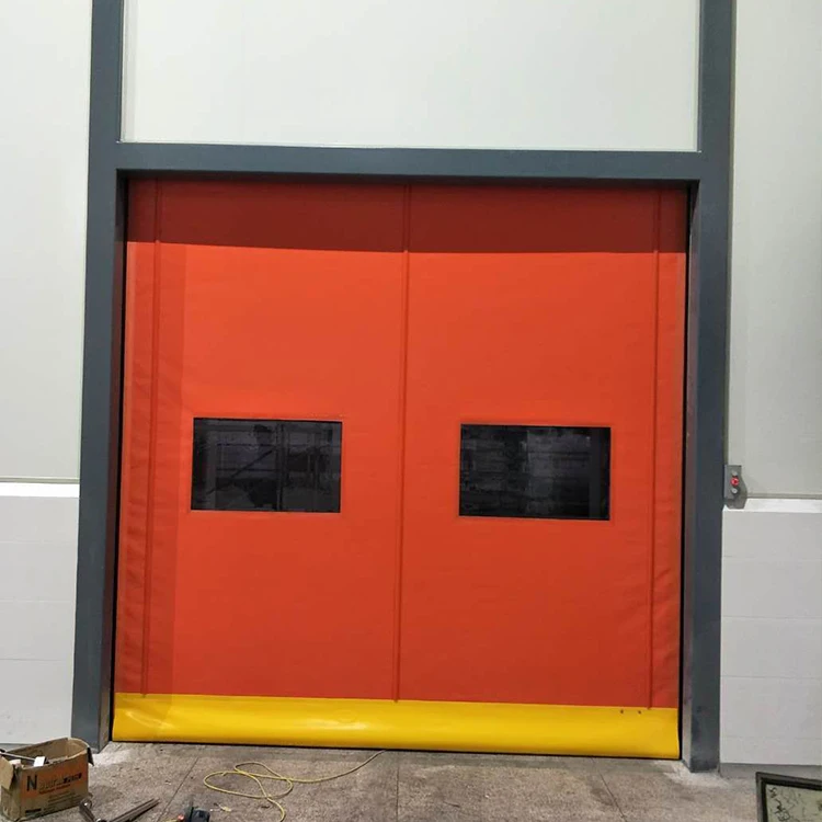 Zipper Type Door Custom Size High Speed Rolling Cold Storage Room Freezer Front Insulated PVC Rolling Door