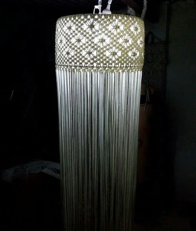 Cotton Rope Chandelier Lampshade based on Macrame Crochet Design Manufacturer Supplier from India