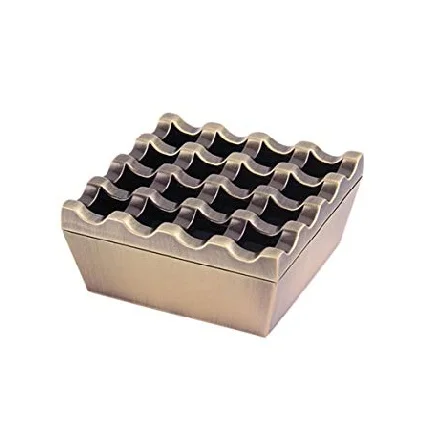 Astray Silver Plated Metal Ashtray With Lid Round Shape Unique Style Good Quality Low Price Customized Size Ashtray for Bar