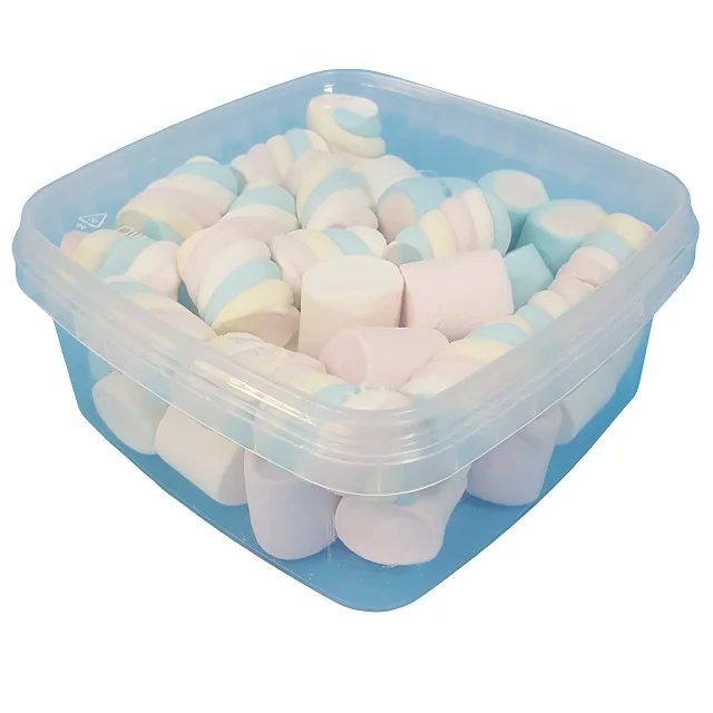 Square 800ml Lock Lid Plastic Container with Plastic Lid for Custom Printed Food Packaging Clear Jelly Cookie Containers