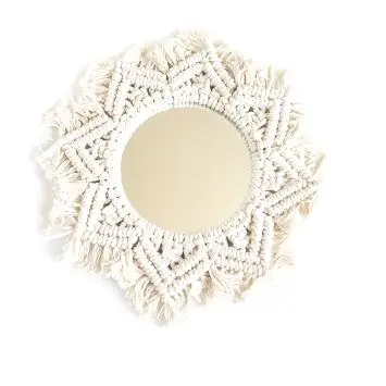 LUXURY NATURAL TAPESTRY BURLAP DESIGNER ROUND WALL HANGING MACRAME HOME & LIVING DECORATIVE MACRAME