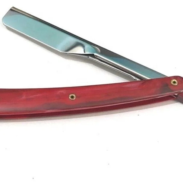 Wholesale barber razor with plastic handle, straight razor with plastic handle