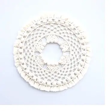 LUXURY NATURAL TAPESTRY BURLAP DESIGNER ROUND WALL HANGING MACRAME HOME & LIVING DECORATIVE MACRAME