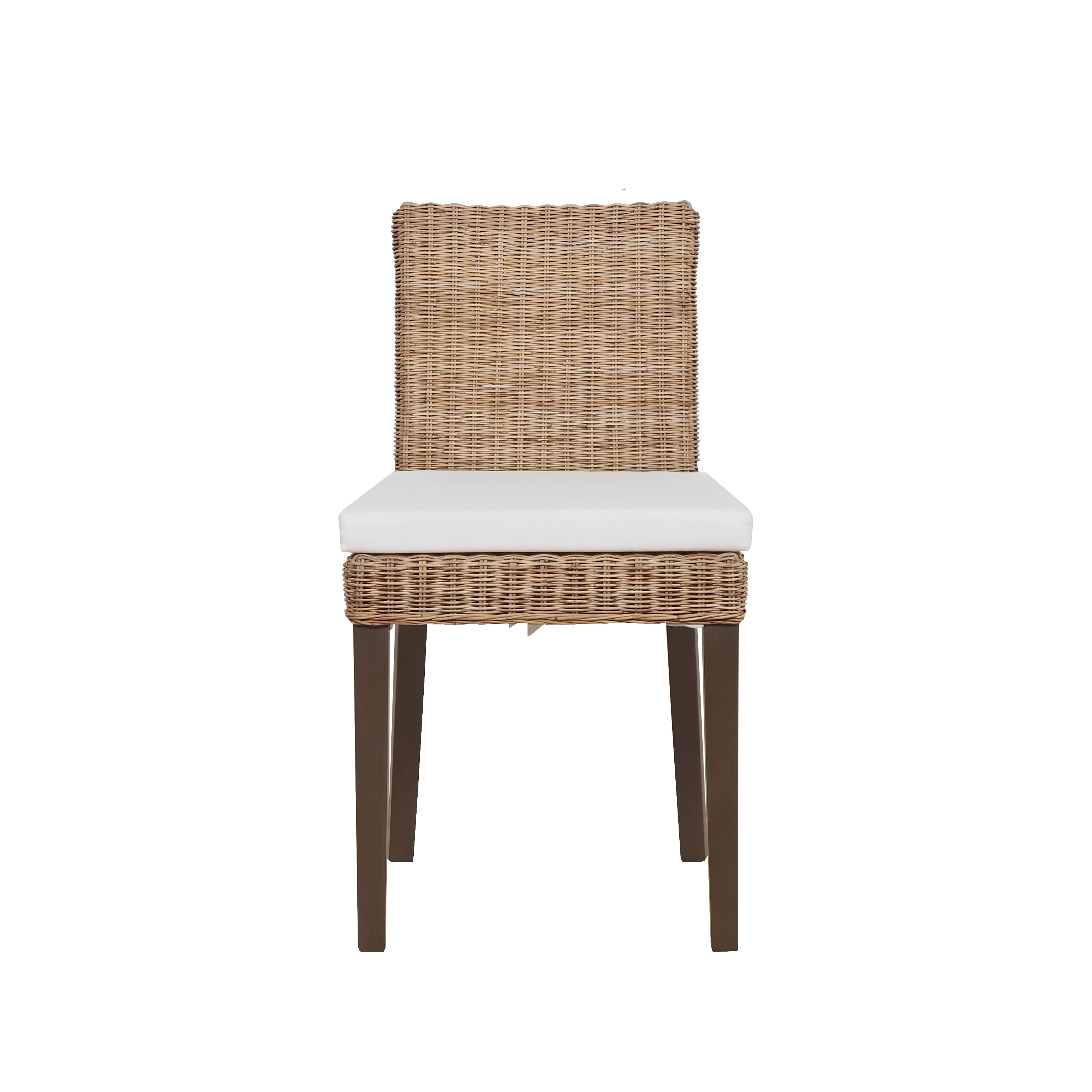 
Patio Rattan Dining Chair with Cushions Outdoor Wicker Garden Lawn Chair 