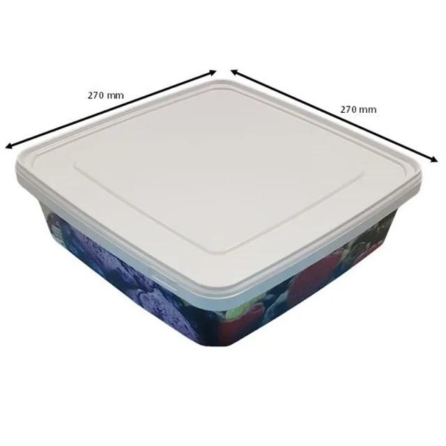 DKK5000 Square 5000ml Food Packaging Lid Tamper Evident PP IML Bucket Yogurt Ice Cream Cheese Butter Halva... Plastic Milk