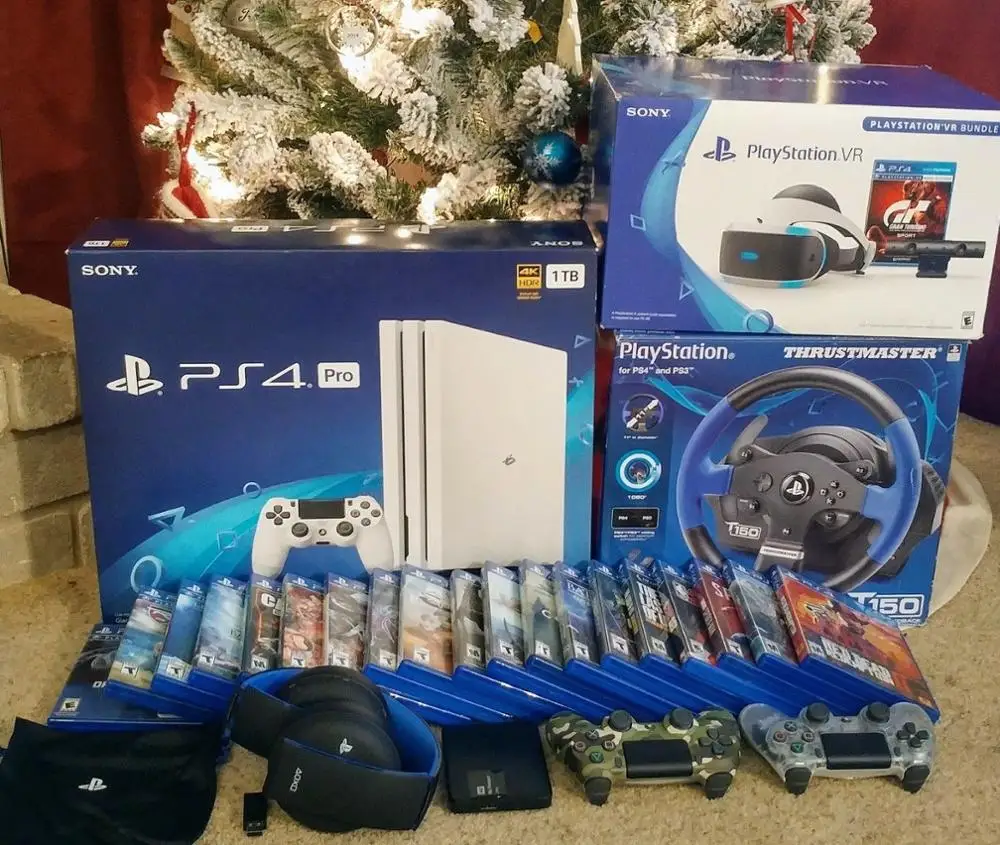 PROMO!! BUY 2 GET 1 FREE!!NEW PS4 PRO 1TB 2TB SLIM 1TB Console,10 GAMES & 2 Controllers VR