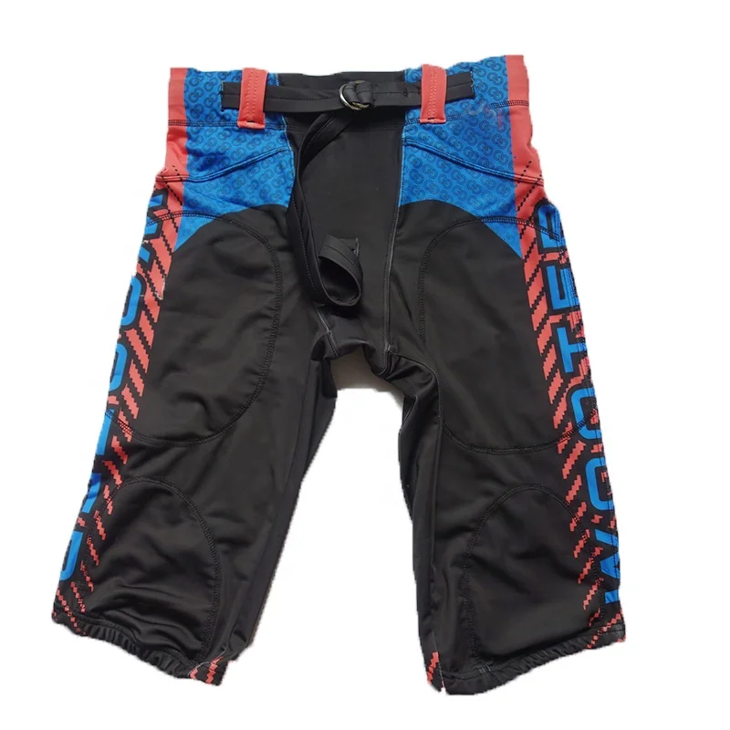 
High quality cheap American football integrated pants with pads 