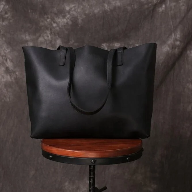 Designer Genuine Leather Lady Tote Handbags With Strip Wholesale Customized Shopping Bags For Women  TSL-0041