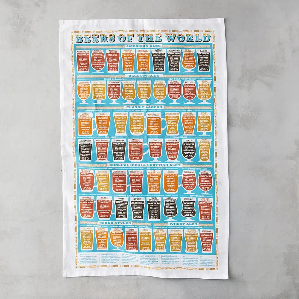 100% cotton wholesale customized design microfiber cloth digital printed Embroidered Golf kitchen tea towel from India