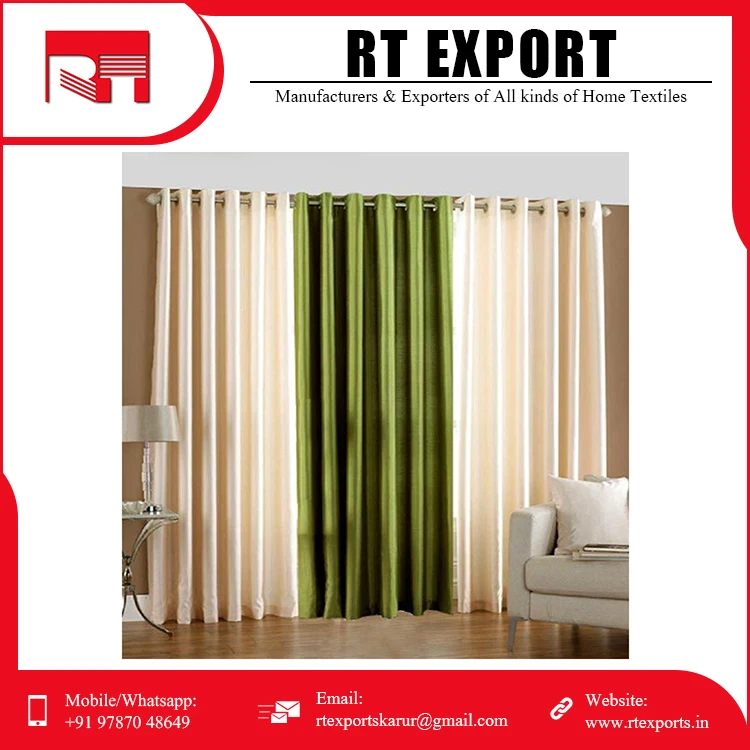 Home Decorative Customized Bulk Supply New Design 100% Cotton Fabric Best Quality Curtains for Door