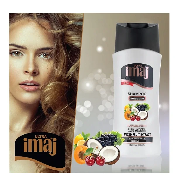 IMAJ ultra shampoo 600 ml 2in1 cream with mixed Fruits Extracts For Oily Hair Types