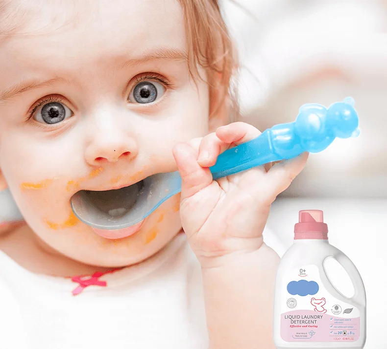Effective And Caring Liquid Laundry Detergent 0+ Months With Herbal Extracts Baby Skin Care Dermatologically Tested