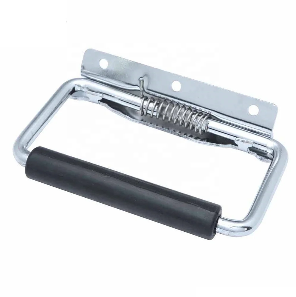 HP-504-A Industrial Pull Metal Cabinet Chest Flush Recessed Concealed Wood Box Lift Spring Loaded Case Toolbox Folding Handle