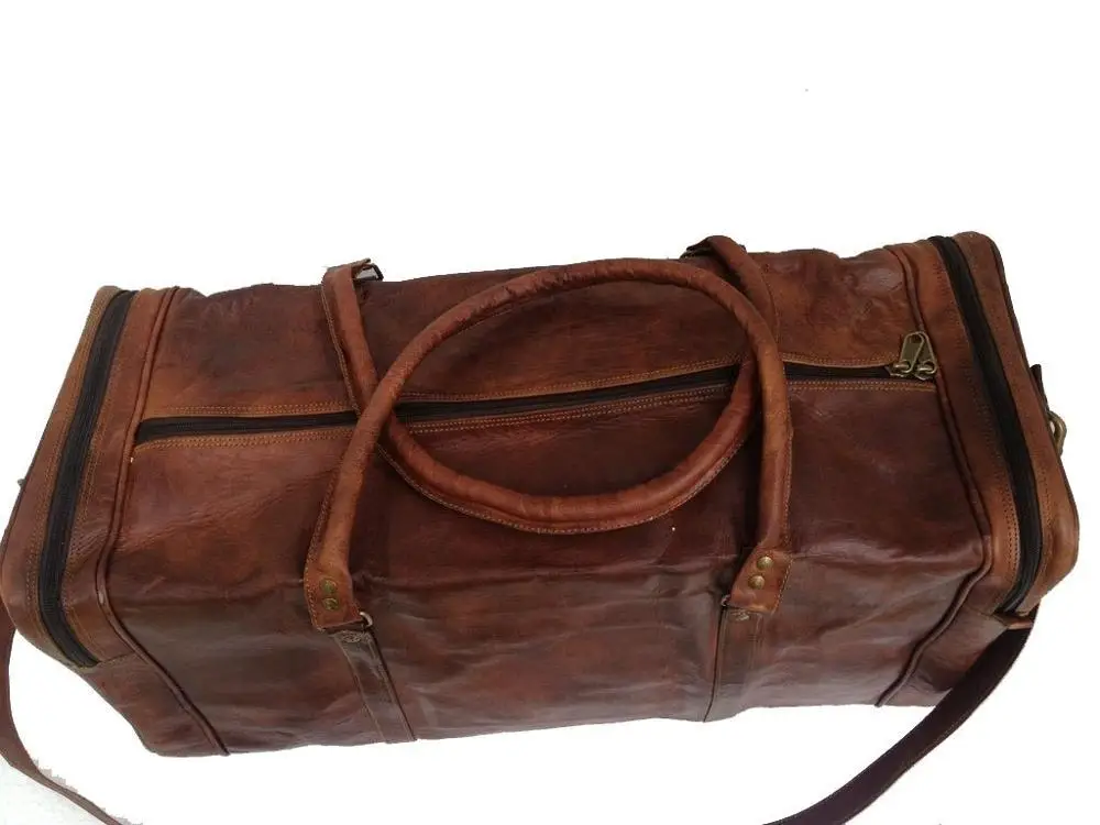 Hot Selling Genuine Leather Duffel Travel Duffle Gym Sports Overnight Weekender Bag For Sale At Cheap Price