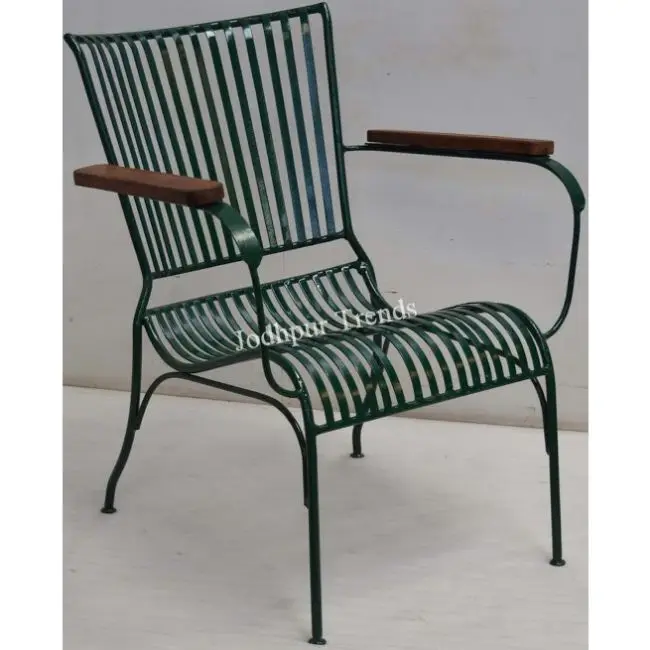 Creative Iron Art Dining Chair Leisure Metal Chair Modern Simple Outdoor Arm Chair