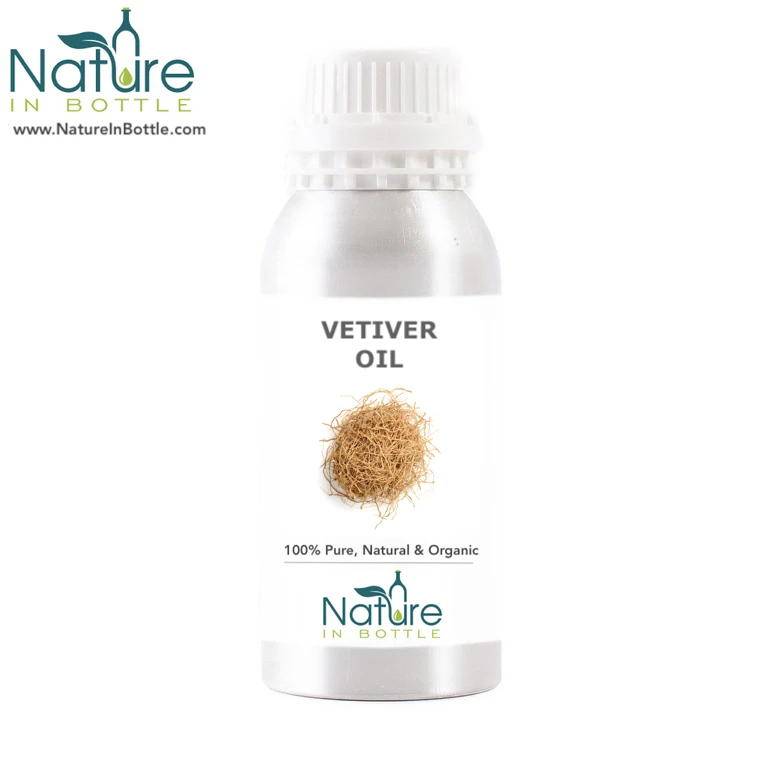 Organic Steam Distilled Vetiver Root Essential Oil | Ruh Khus Essential Oil - 100% Pure and Natural - Bulk Wholesale Price