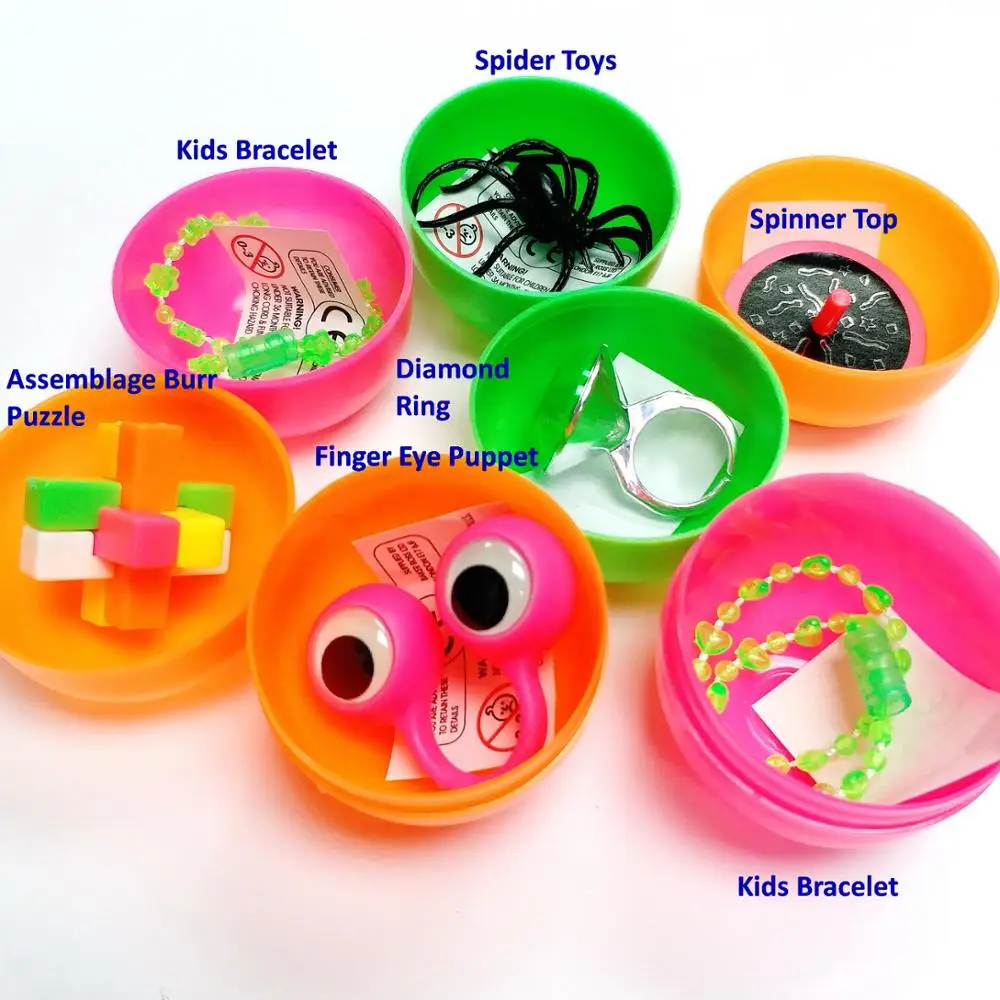 Пластиковые капсулы для яиц, игрушки для яиц, наполнитель для пакетиков пинаты, игрушки для ловушек, оптовая продажа, сувениры для дня рождения, 2 дюйма