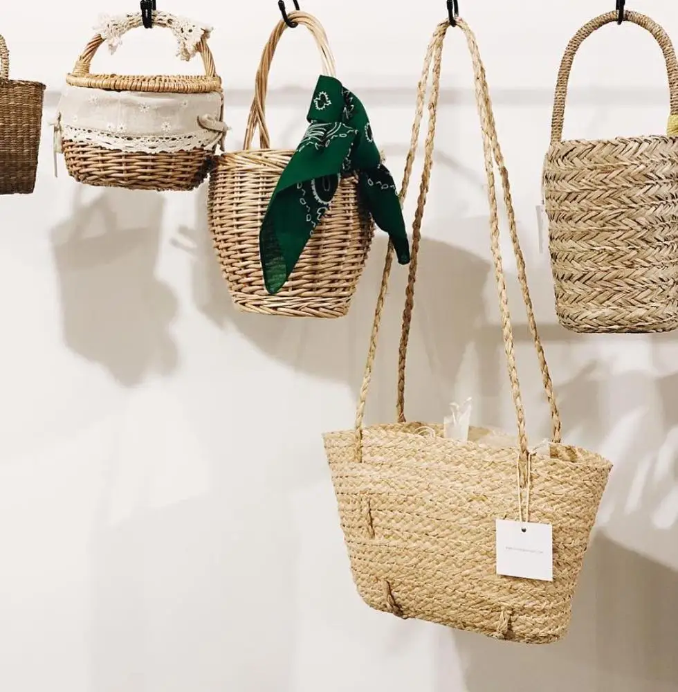 2019 hot product for summer  natural straw clutch bag, mini straw bag beach Vietnam