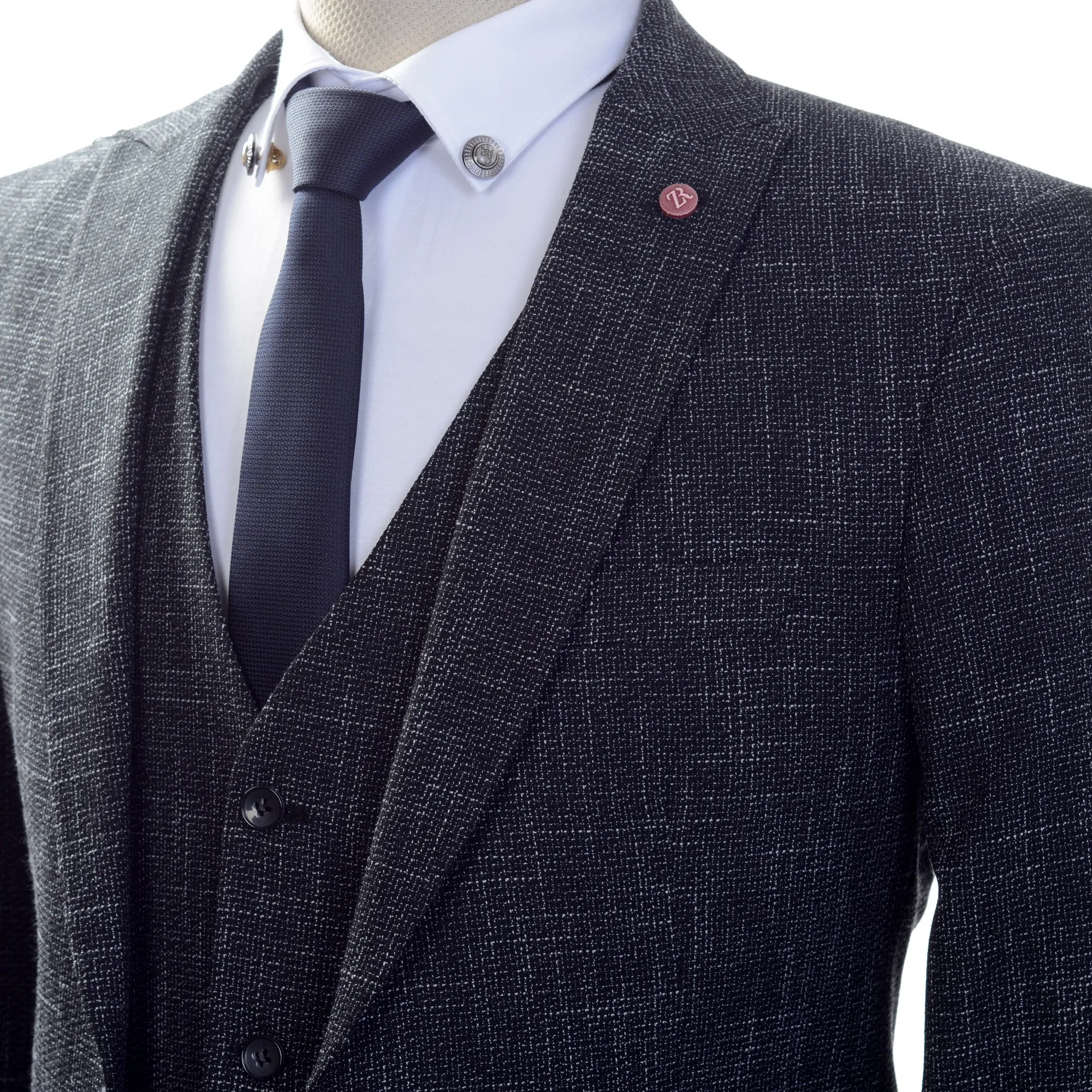 
Italian Style High End Custom Made Slim Fit 3 Pieces Men Suit 