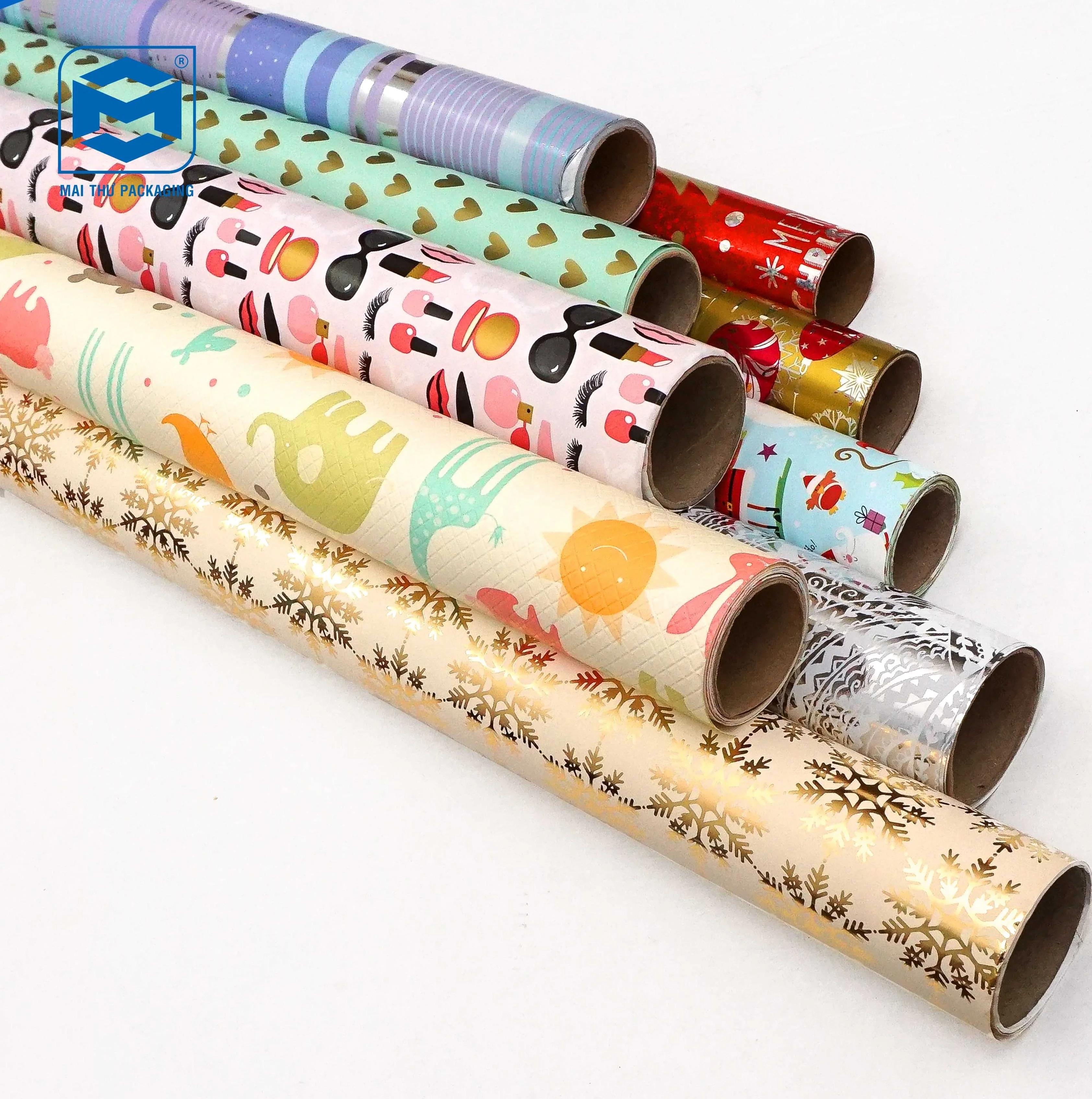 
Gift wrapping paper roll for wedding, birthday, and holiday 