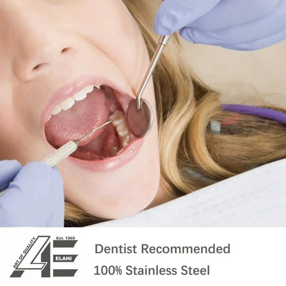 2024 Dental Tools Calculus Plaque Tartar Removal Mouth Mirror Dental Pick Sickle Scraper Probe for Dentist and Personal Home Use