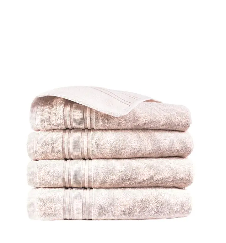 100% Cotton plain dyed pattern rectangular shaped striped dobby style home beach Christmas gift bath towel wholesale cheap price