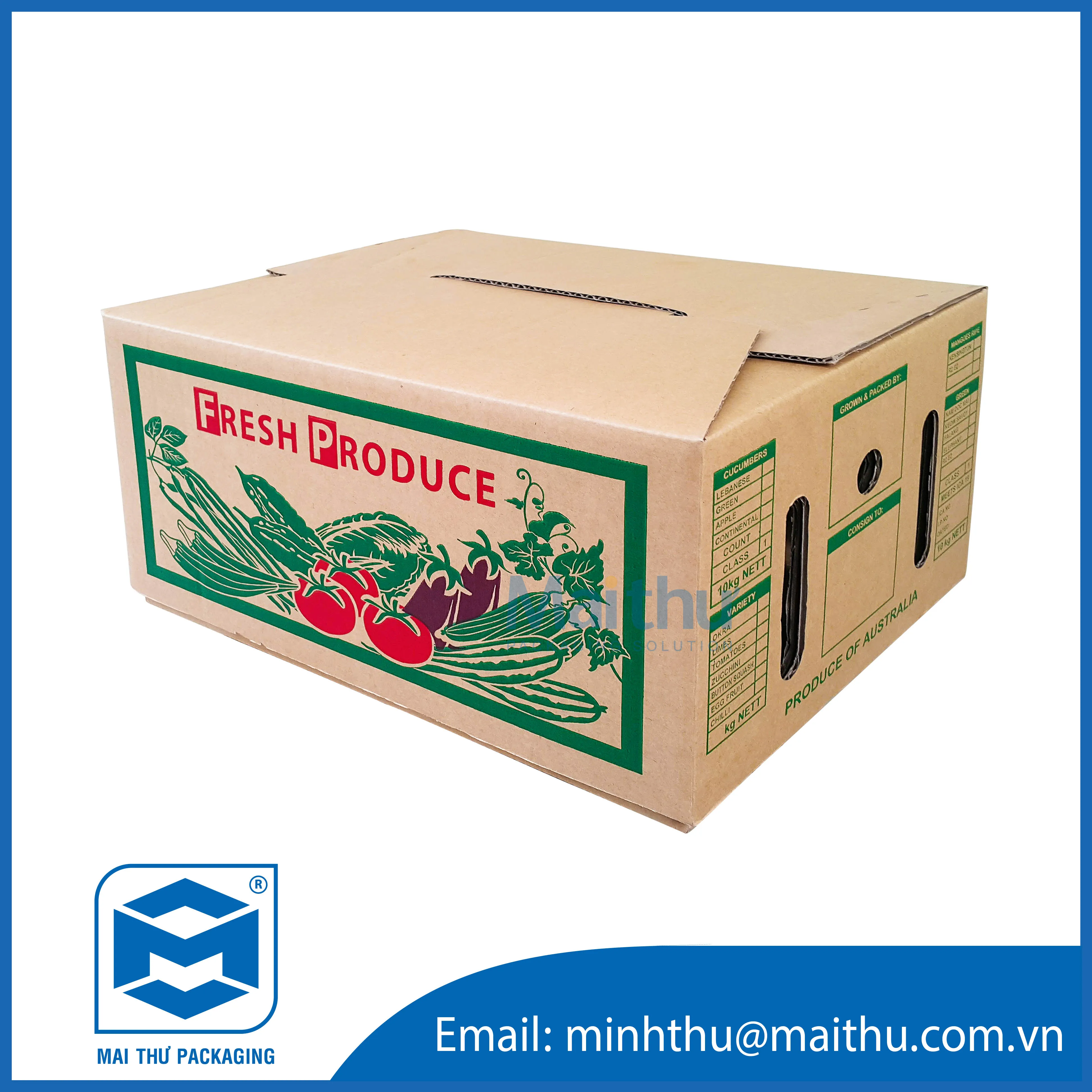 Vietnam Corrugated Shipping Boxes For Vegetable And Fruit