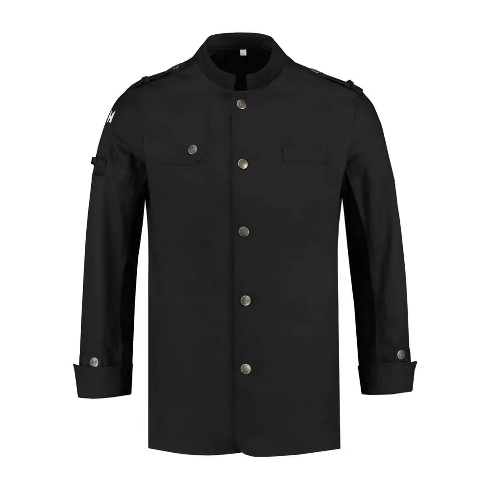 Latest Designs Chef Uniforms Bar Waiter Hotel Staff Uniform with Custom Style & Logo for Restaurant Unifrom Hotel for Men