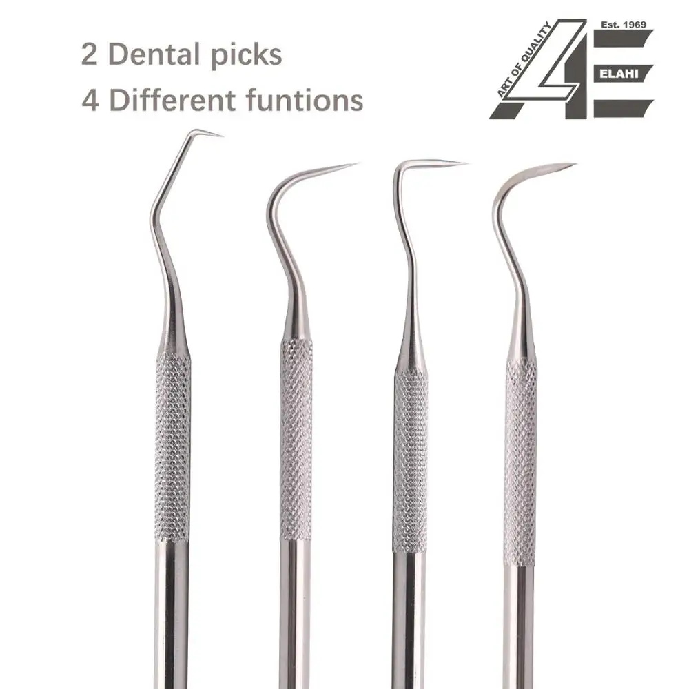 2024 Dental Tools Calculus Plaque Tartar Removal Mouth Mirror Dental Pick Sickle Scraper Probe for Dentist and Personal Home Use