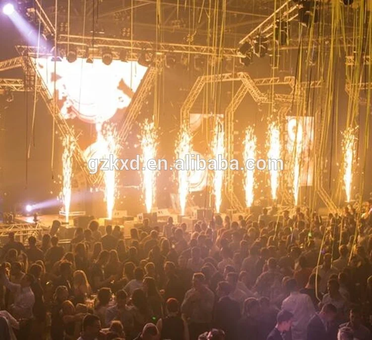 Пульт дистанционного управления холодное пламя DMX электрический фонтан сверкающие 650 вт безопасная искра цвет фейерверк машина свадьба вечеринка