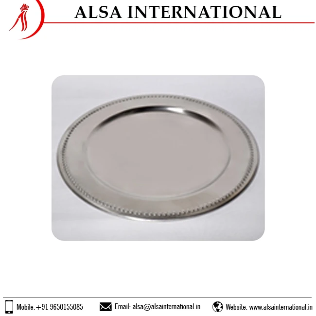 Top Quality Best Customized Gold Metal Charger Plate Buy From Leading  Exporter