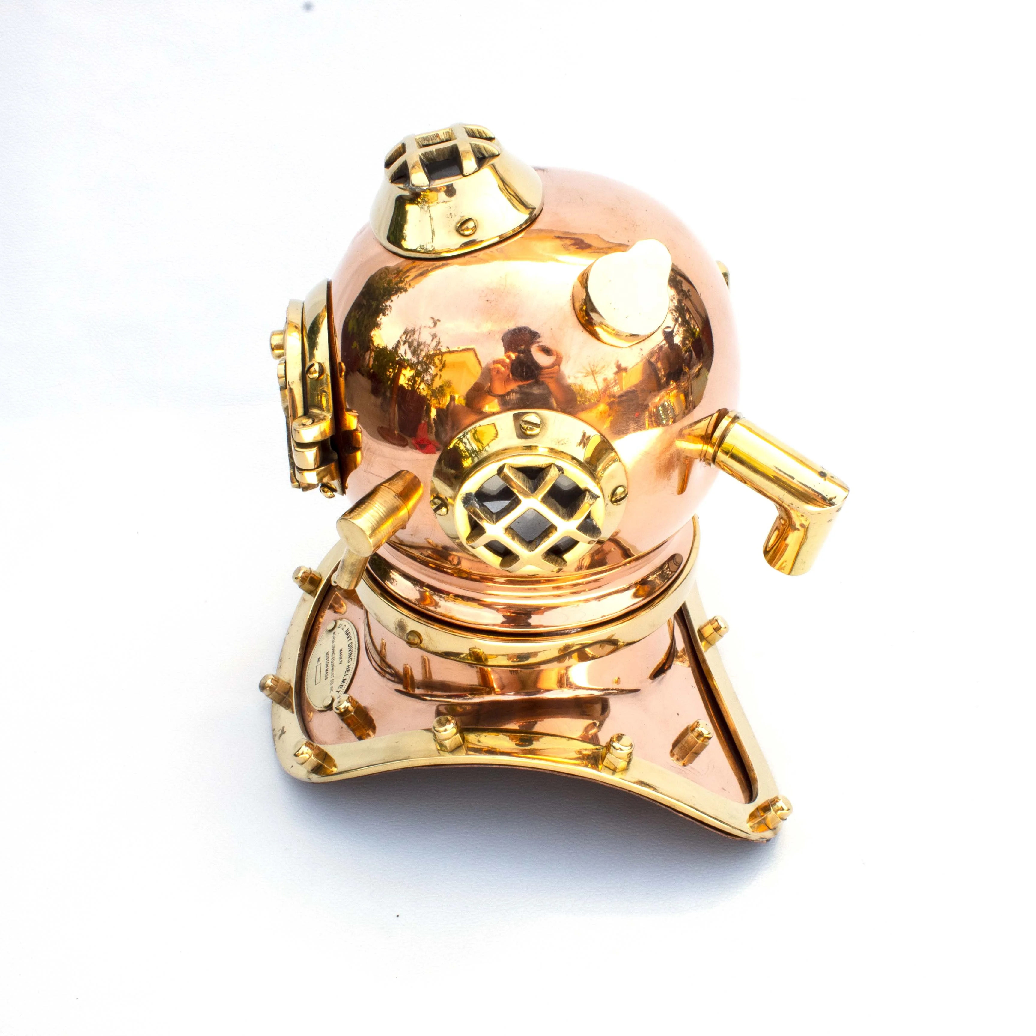 High Quality Hot Selling Nautical Mark V Antique Vintage Copper Finish 7 Inch Brass Metal Diving Helmet