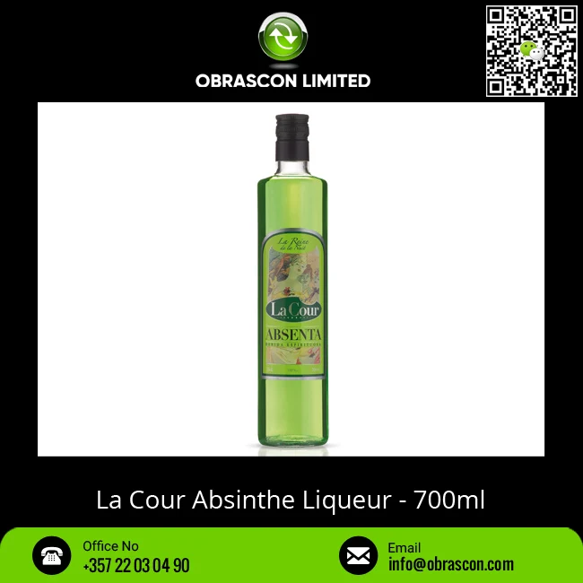
700ml Packaging of La Cour Absinthe Green Liqueur Bottle in Bulk at Best Price 