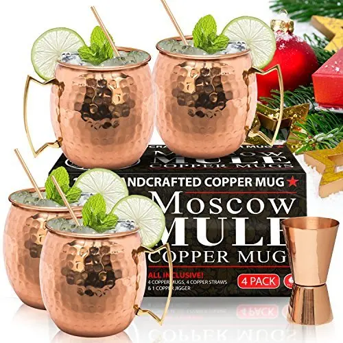 BEST QUALITY COPPER MULE MUGS FOR DRINKING WATER AND BEER UNBREAKABLE MUGS WITH HANDLE IN WHOLE SALE PRICE
