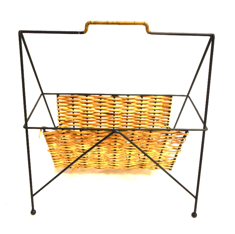 New Design Folded Brass Metal Wire Mesh Magazine Holder ,metal mesh magazine rack, magazine stand